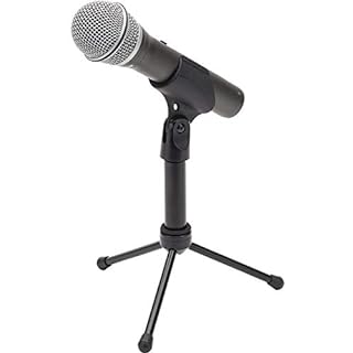 Amazon Basics - Wired Dynamic Vocal Microphone, Cardioid, XLR, Black/Silver