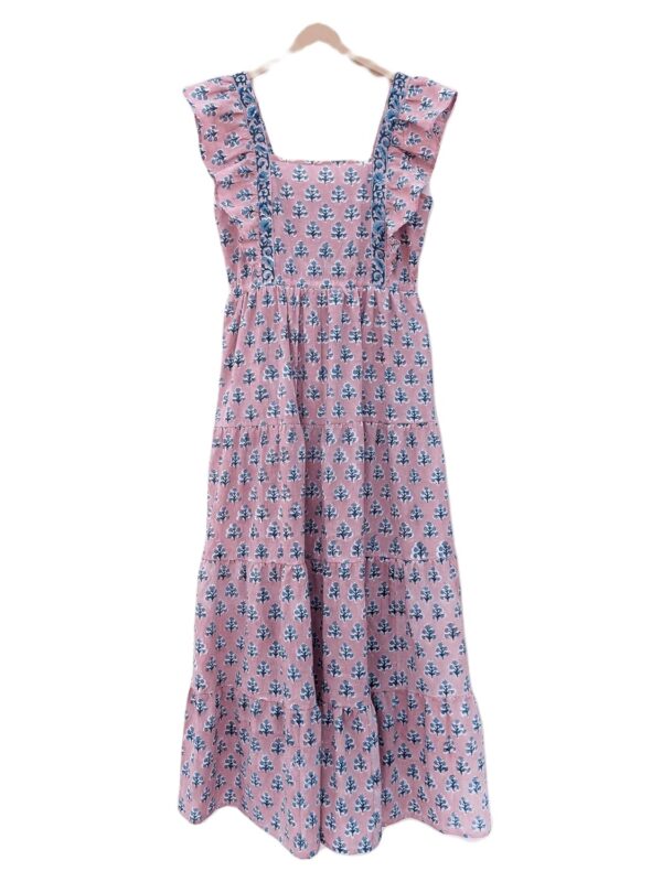 Hand Block Printed dress| Summer Dress| Cotton Dress| Floral print| Handmade| Made in India Block Print Dress| Cotton Tier dress