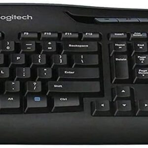 Logitech MK335 Quiet Wireless Keyboard and Mouse Combo - Black/Silver Keyboard and Mouse Combo Wireless, Ambidextrous